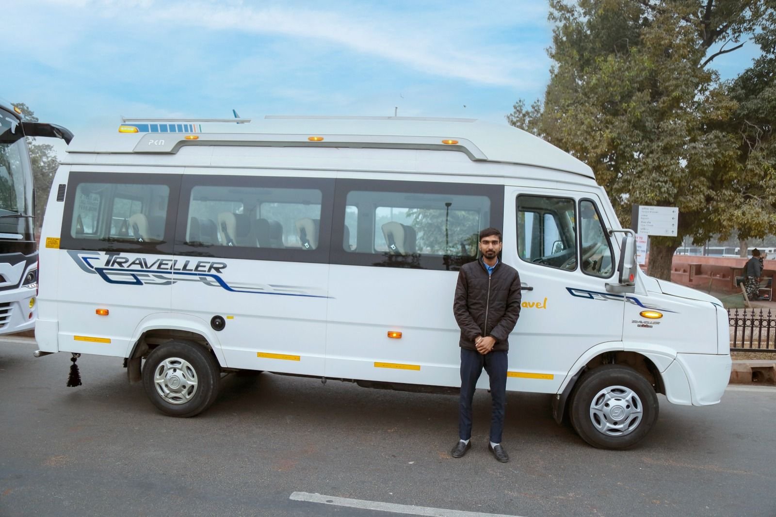 Tempo Traveller with our chauffeur